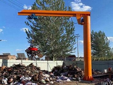 Utomhus elektrisk 360 graders roterande jib kran